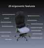 The Director Premium Ergonomic Chair In Periwinkle Blue Colour With Footrest