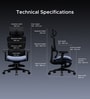 The Director Premium Ergonomic Chair In Periwinkle Blue With Footrest The Director Premium Ergonomic Chair In Periwinkle Blue With Footrest