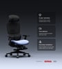 The Director Premium Ergonomic Chair In Periwinkle Blue With Footrest The Director Premium Ergonomic Chair In Periwinkle Blue With Footrest