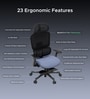 The Director Premium Ergonomic Chair In Periwinkle Blue With Footrest The Director Premium Ergonomic Chair In Periwinkle Blue With Footrest
