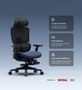 The Director Premium Ergonomic Chair In Prussian Blue With Footrest The Director Premium Ergonomic Chair In Prussian Blue With Footrest