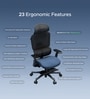 The Director Premium Ergonomic Chair In Prussian Blue With Footrest The Director Premium Ergonomic Chair In Prussian Blue With Footrest