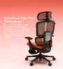 The Director Premium Ergonomic Chair In Terracotta Red Colour With Footrest