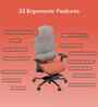 The Director Premium Ergonomic Chair In Terracotta Red Colour With Footrest