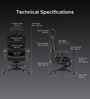 The Director Premium Ergonomic Chair In True Black Colour With Footrest