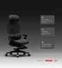 The Director Premium Ergonomic Chair In True Black Colour With Footrest