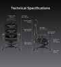 The Director Premium Ergonomic Chair In True Black Colour With Footrest