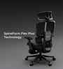 The Director Premium Ergonomic Chair In True Black Colour With Footrest