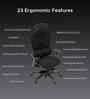 The Director Premium Ergonomic Chair In True Black Colour With Footrest