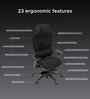 The Director Premium Ergonomic Chair In True Black Colour With Footrest