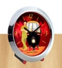 Multicolour Glass & Plastic 5 x 2 x 4 Inch Rickshawala Chrome Alarm Clock