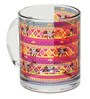 The Elephant Company Rangeen Hathi Glass 350 ML Coffee Mug