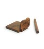 The Elephant Warriors Brown Sheesham Wood Tissue Holder
