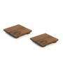 The Elephant Warriors Brown Sheesham Wood (Set of 2) Trivet