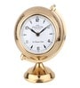 The Etched World Gold Aluminium Table Clock