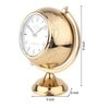The Etched World Gold Aluminium Table Clock