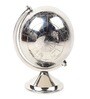 The Etched World Table Clock in Silver