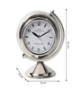 The Etched World Table Clock in Silver