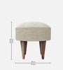The Fabric Foot Stool in Srilanka Ivory