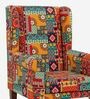 The Fabric Wing Chair In Floral Swirls Design Multicolor Colour