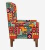 The Fabric Wing Chair In Floral Swirls Design Multicolor Colour