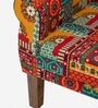 The Fabric Wing Chair In Floral Swirls Design Multicolor Colour