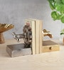 The Gearlock Bookend Gold & Silver