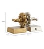 The Gearlock Bookend Gold & Silver