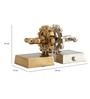 The Gearlock Bookend Gold & Silver