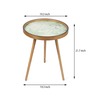 The Grove Large End Table In Green & Brown Finish