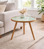 The Grove Large End Table In Green & Brown Finish
