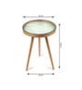 The Grove Medium End Table In Green & Brown Finish