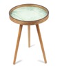 The Grove Medium End Table In Green & Brown Finish