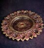 Ethnic Terracotta 14 Diya Plate (Gold)
