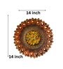 Antique Terracotta 21 Diya Thali (Gold)