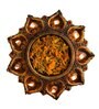 Traditional Terracotta 7 Diya Plate (Gold)