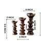 Traditional Terracotta Gold Diya (Candle) Stand (Pack Of 3)