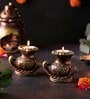 Nest Gold Terracotta Hanging Tea Light Holder (Pack Of 2)
