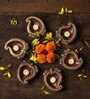 Mando Terracotta Gold Diya Set (Pack Of 10)