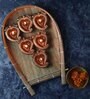 Mando Terracotta Gold Diya Set (Pack Of 10)
