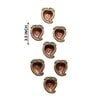 Mando Terracotta Gold Diya Set (Pack Of 10)