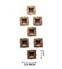 Swastik Terracotta Gold Diya Set (Pack Of 10)