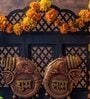 Shubh Labh Trunk Terracotta Decor (Gold)