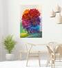 The Heart Of Nature (Colorful Trees) Self Adhesive Wall Poster for Home Decor(Vinyl, 24 x 36 Inch)
