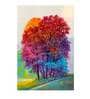 The Heart Of Nature (Colorful Trees) Self Adhesive Wall Poster for Home Decor(Vinyl, 24 x 36 Inch)
