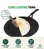 Pre Seasoned Black 25 cm Cast Iron Dosa Tawa With Free Wooden Flip