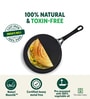 Pre Seasoned Black 25 cm Cast Iron Dosa Tawa With Free Wooden Flip