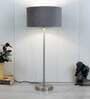 Admiration Grey Velvet Shade Night Lamp With Iron & Brass Base