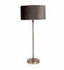 Admiration Grey Velvet Shade Night Lamp With Iron & Brass Base