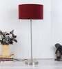 The Large Silver Mj Lamp With Red Velvet Shade